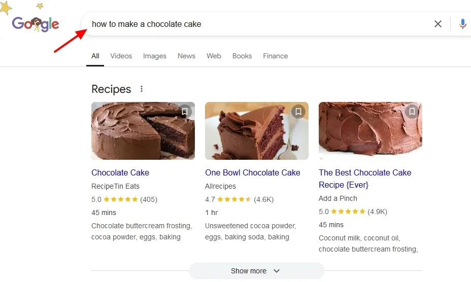 Google Rich Snippets Example for Voice Search