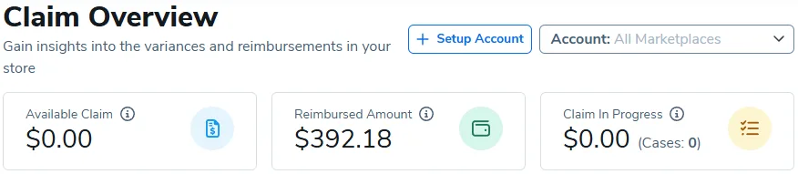 Managed Refund Service helps you recover funds from Amazon by identifying and submitting reimbursement claims on your behalf.