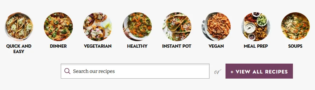 Organize your recipes into categories (e.g., breakfast, dinner, desserts) and include a search bar