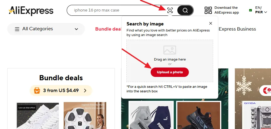 Reverse Image Search Feature on Ali Express