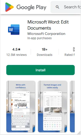 Microsoft offers free mobile versions of Word, Excel, and PowerPoint for smartphones and tablets. 