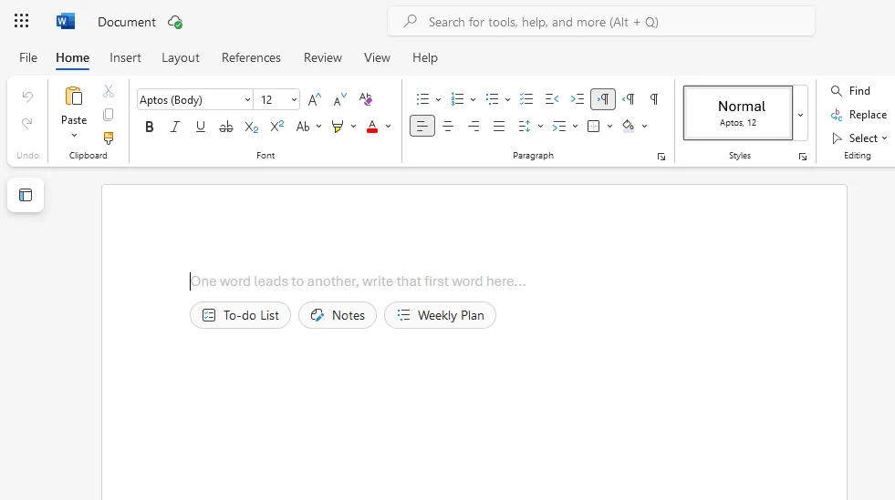 Microsoft Word on Microsoft 365 (office.com).